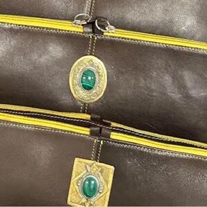 Clutch Italian leather NEW Vintage piece of Art